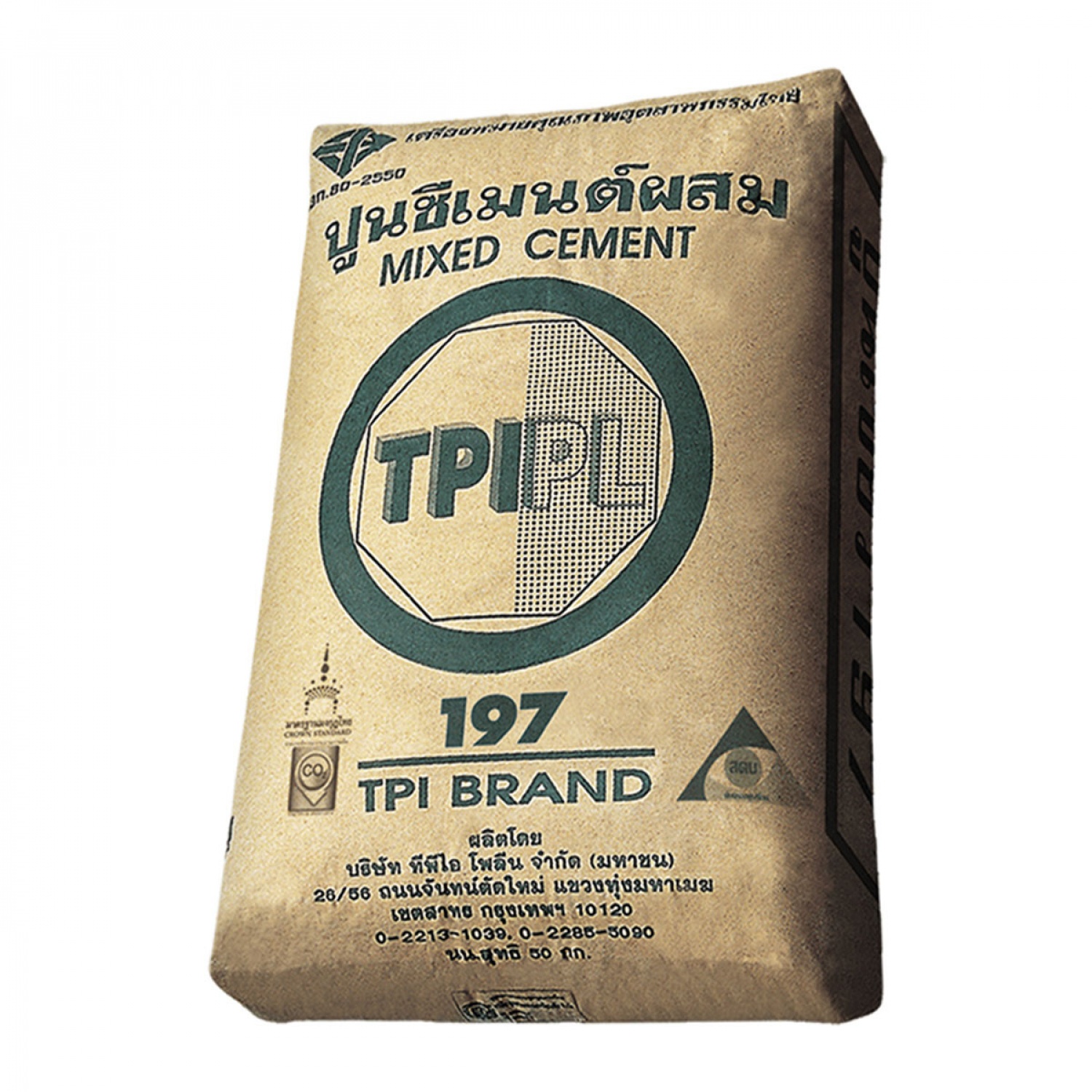 ปูนซีเมนต์ TPI เขียว M-197 (50 กก.-ถุง)