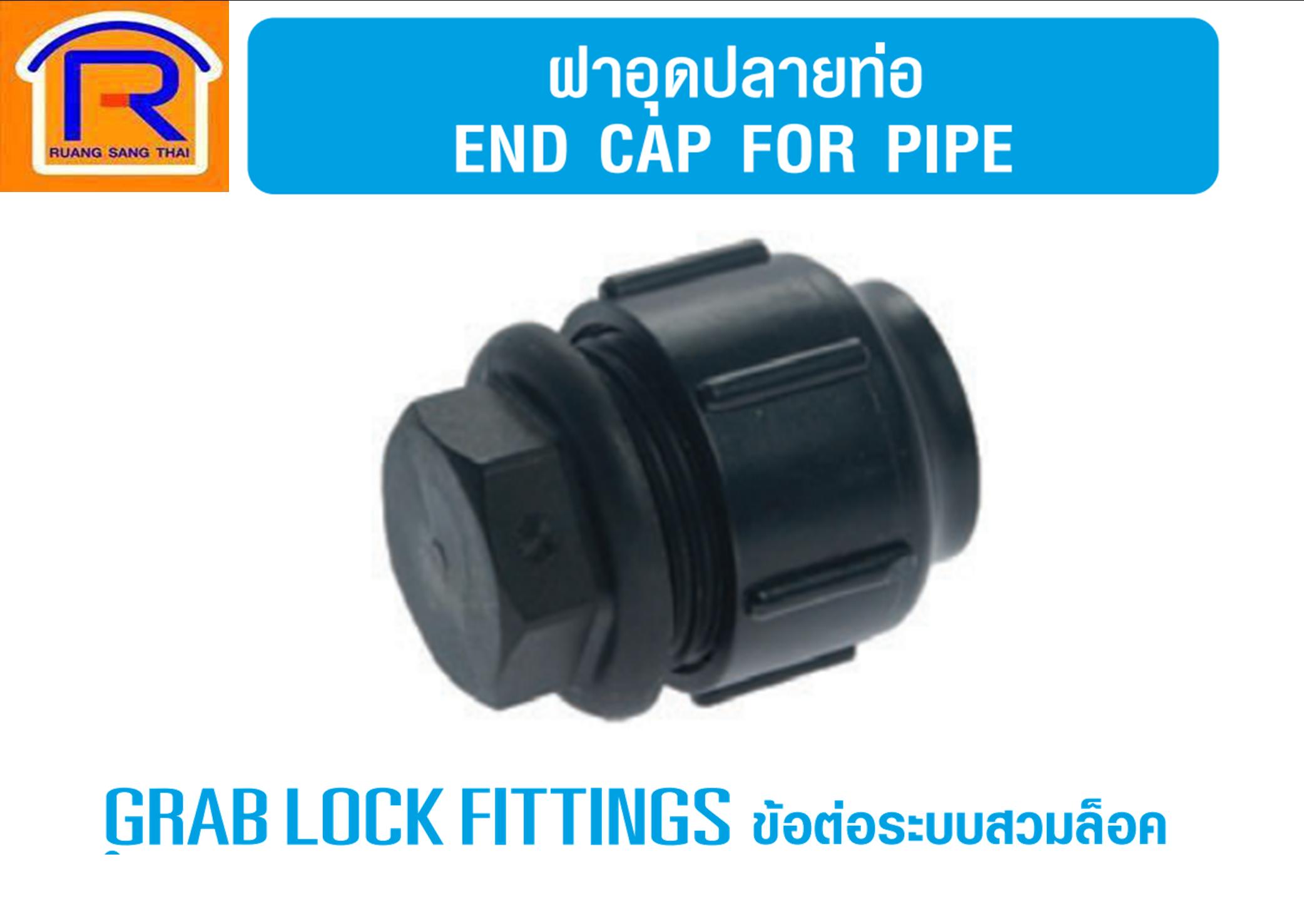 ฝาอุดปลายท่อ PB 20 mm สวมล็อค GFEC020000